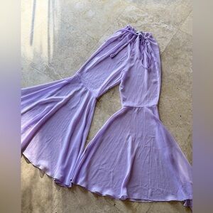 BumpSuit Chiffon Flare Pant in Lilac